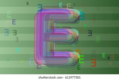 E Alphabet idea texture