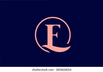 E alphabet letter logo icon in pink and blue colors. Elegant circle design for company and business