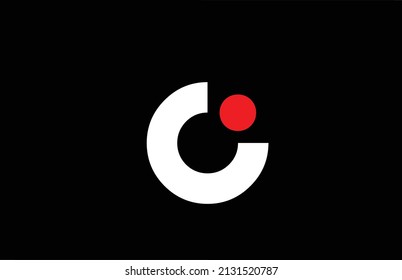 E alphabet letter logo icon design. Creative template for company and business with red dot in black and white