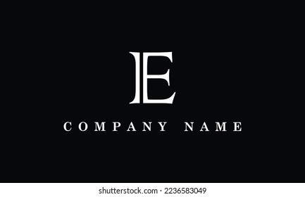 E alphabet lettering creative minimal professional simple realistic vector black logo design