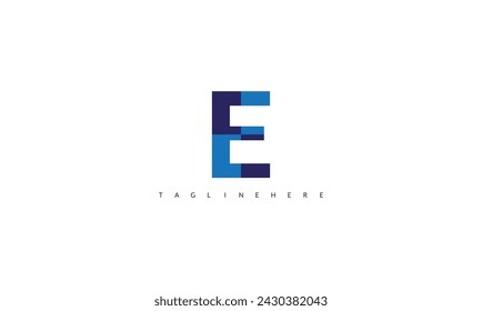 E Alphabet letters Initials Monogram logo. letter express logo Vector icon design illustration Templat.