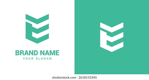  E alphabet logo Template design element with modern concept.