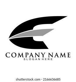 E alphabet symbol vector logo
