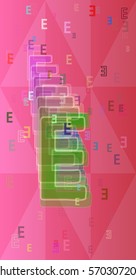 E Alphabet template art