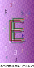 E Alphabet template background