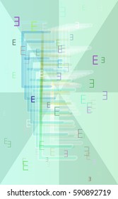 E Alphabet vector art