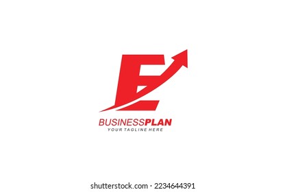 E arrow letter logo vector for your branding with modern style.