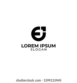 E arrows logo design, monochrome logo