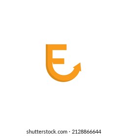 E arrows logo faster logo icon illustration design 