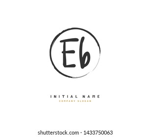 E B EB Beauty vector initial logo, handwriting logo of initial signature, wedding, fashion, jewerly, boutique, floral and botanical with creative template for any company or business.