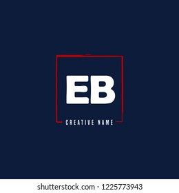 E B EB Initial logo template vector
