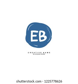 E B EB Initial logo template vector