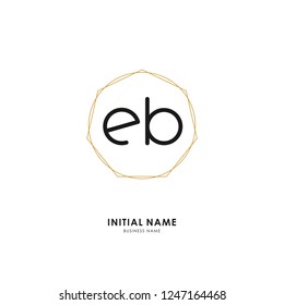 E B EB Initial logo letter with minimalist concept. Vector with scandinavian style logo.