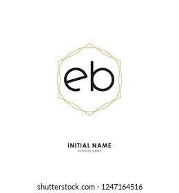 E B EB Initial logo letter with minimalist concept. Vector with scandinavian style logo.