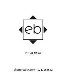 E B EB Initial logo letter with minimalist concept. Vector with scandinavian style logo.
