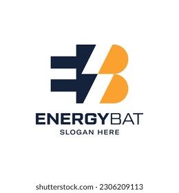 E, B and electric lightning combination logo. It is suitable for use for electrical logos.