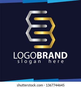 E B Initial Letter Logo Vector Template