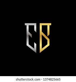E B initial letter, modern logo design template vector