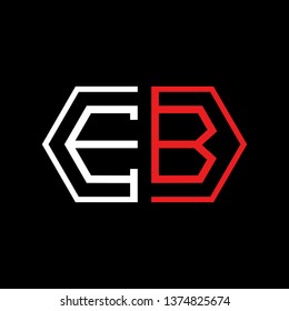 E B initial letter, modern logo design template vector