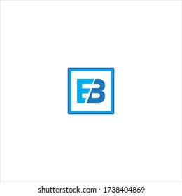 E B letter logo abstract design