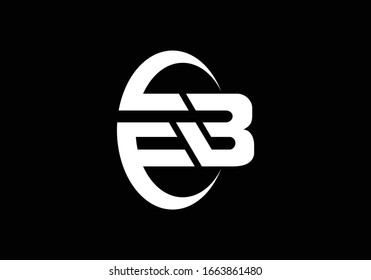 E  B  letter logo design, Modern Minimalist  Letters Vector Icon Logo Illustration.