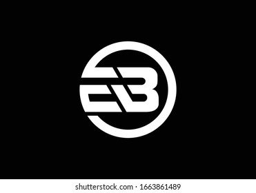 E  B  letter logo design, Modern Minimalist  Letters Vector Icon Logo Illustration.