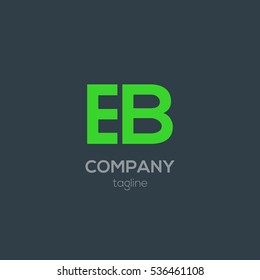 E & B  Letter logo design vector element