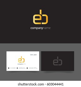 E & B Letter logo design vector element
