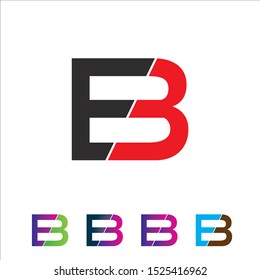 E B Logo Design Template