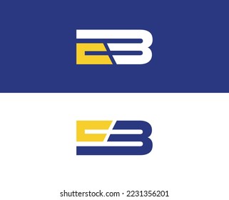 E B logo design vector templates 