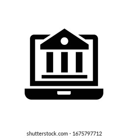 E banking Vector Style illustration. Business and Finance Filled  Icon.