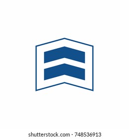 E Bar Letter Initial Logo Vector