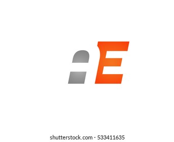A E in beautiful style as a vector, logo, symbol, letters.