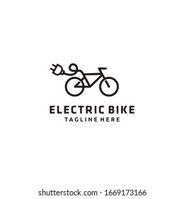 E bike line Vektorillustration Design. Design-Symbol für Elektro-Bike-Zyklus