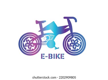 E bike logo and icon design template