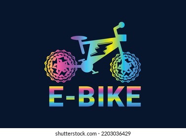 E bike logo and icon design template