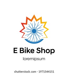 E Bike Shop logo, icon, or symbol template design