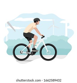 E Bike Vector Illustration. Properly Layered.
