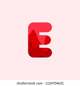 E Blood Font Vector Template Design Illustration