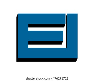 E and I blue typography typeface typeset logotype alphabet image vector icon