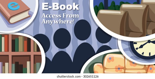 E Book - Access From Anywhere  - Vector