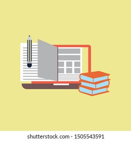 e book design with yellow background-Illustration