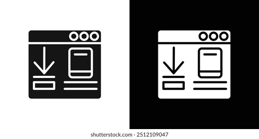 Ícone de download do livro E Coleção de conjunto de preenchimento plano