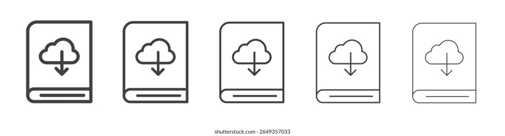 E book download icon Line graphics illustration symbol