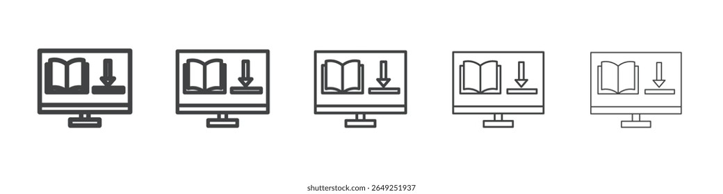 E book download icon simple illustration collection symbol