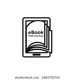 E book download icon vector set collection for web