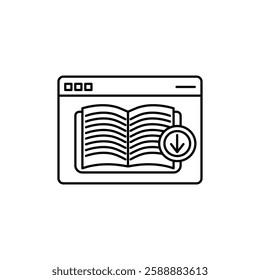 E book download icon Vector logo set flat