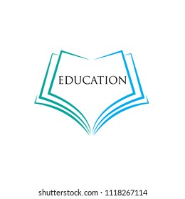 E Book Education Icon Logo Template
