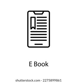 e book icon design stock illustration