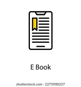 e book icon design stock illustration